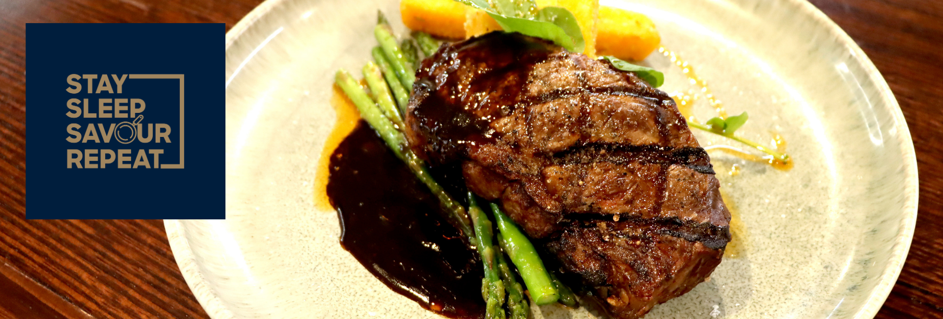 Stay. Sleep. Savour. Repeat. Hero Banner